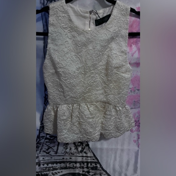 NWT ZARA TEXTURED PEPLUM TOP SIZE M 
🚨FIRM PRICE NO DISCOUNT - Picture 6 of 15